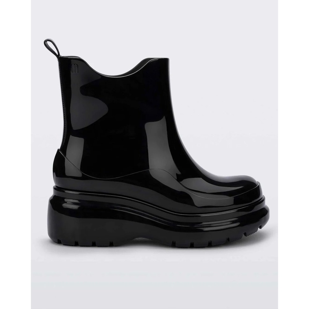 Melissa Grip Boot Black Vegan Platform Rain Ankle Boots Womens 7 MSRP $149